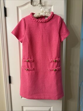 Tuckernuck Jackie' Pink Braided Trim Shift Dress